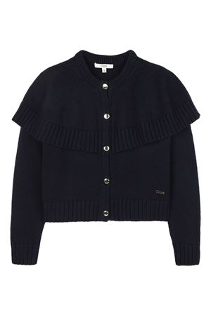 blue cotton cardigan CHLOÉ KIDS | C20639859